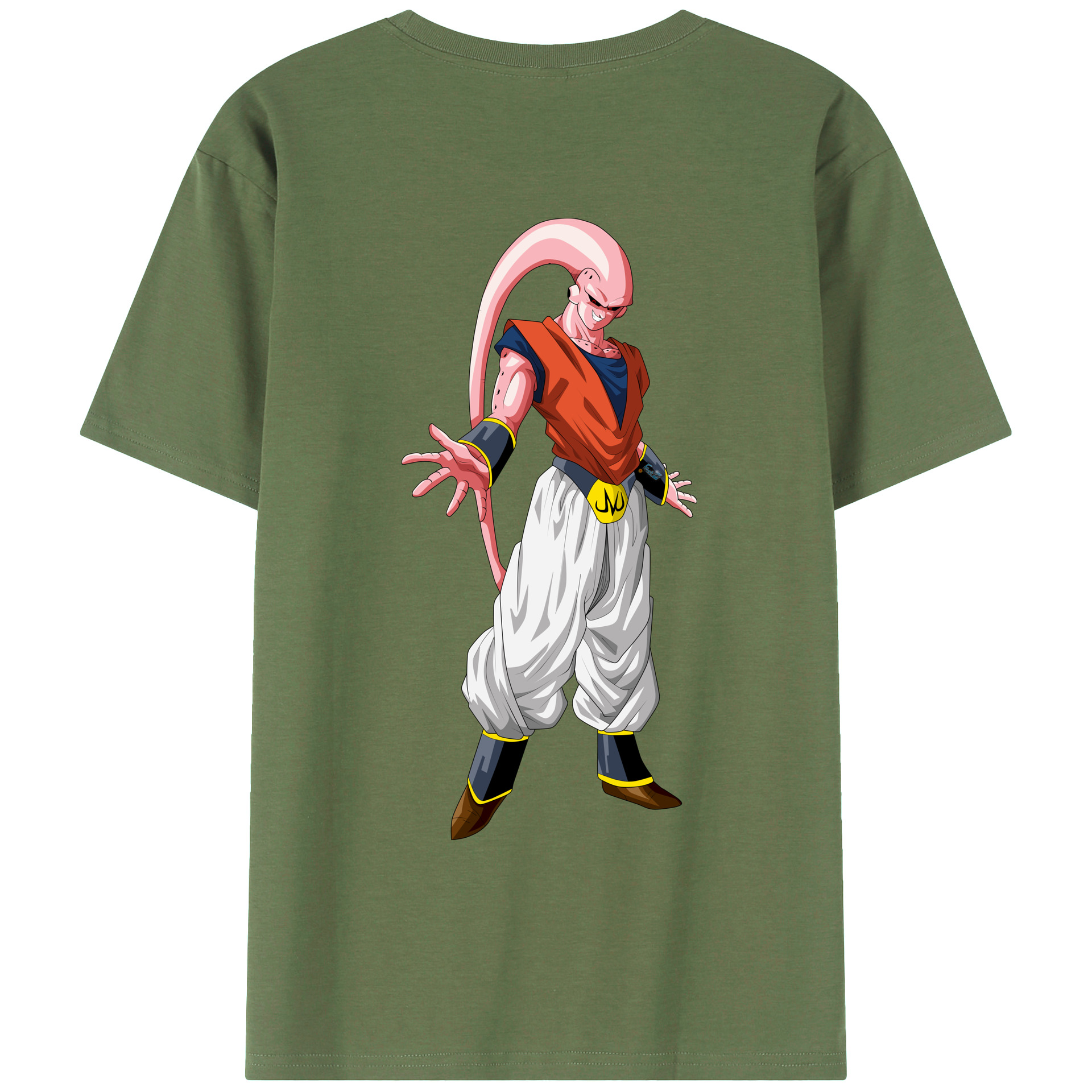 （画像用） ドラゴンボール 魔人ブウ DRAGON BALL Majin Buu 綿100％ メンズ半袖Tシャツ（バックプリント） 通気性